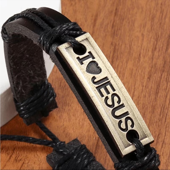 Leather FAITH BRACELET - Picture 2 of 6